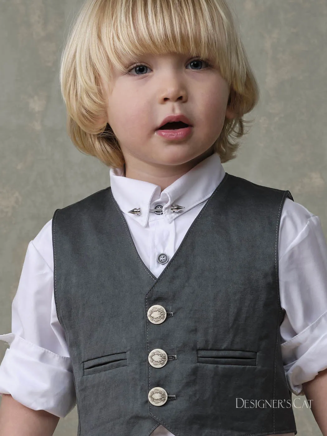 Baptism boy outfit set  6pcs - AETIS Grey