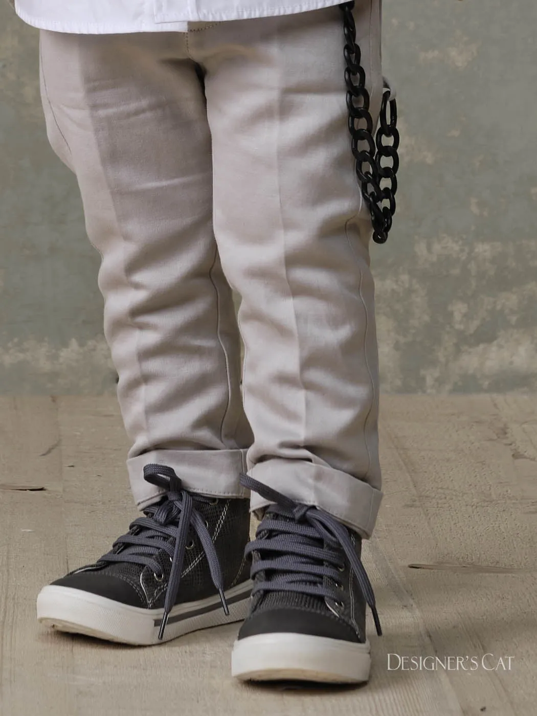 Baptism boy outfit set  6pcs - AETIS Grey