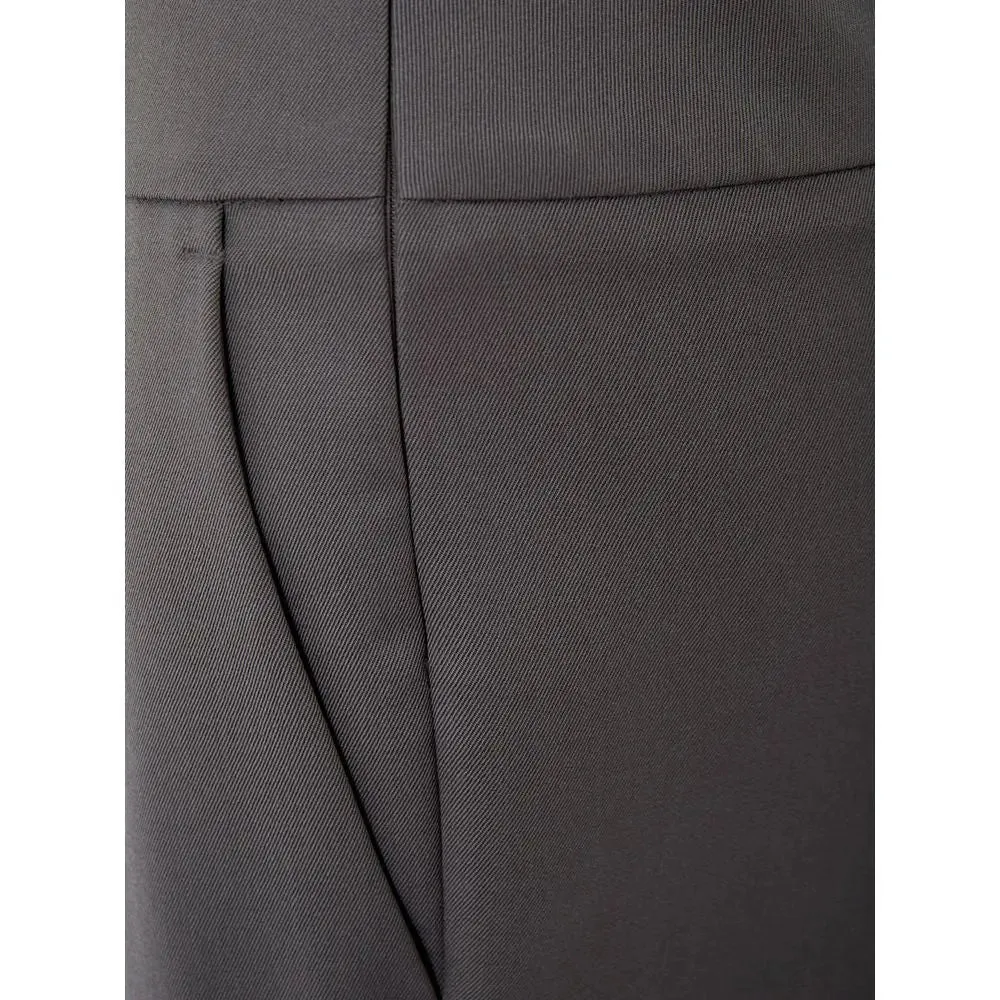 Chic Gray Wool Trousers for Sophisticated Style