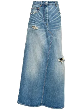 Denim Long Skirt