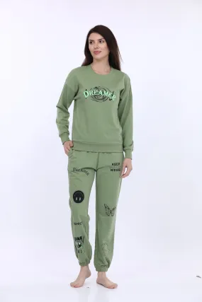 Fleece Winter Green Co-ord Set
