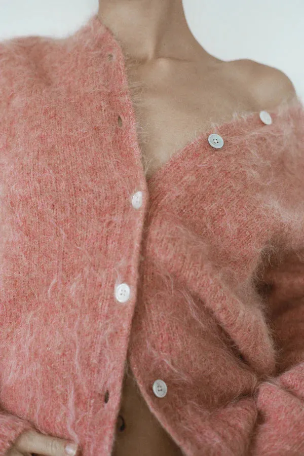 Friends With Frank Emme Cardigan in Pink