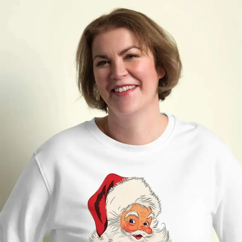 Get Your Ho Ho Ho on with This Retro Santa Holiday Sweatshirt