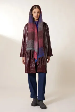 Leon & Harper Elton Check3 Scarf Blue