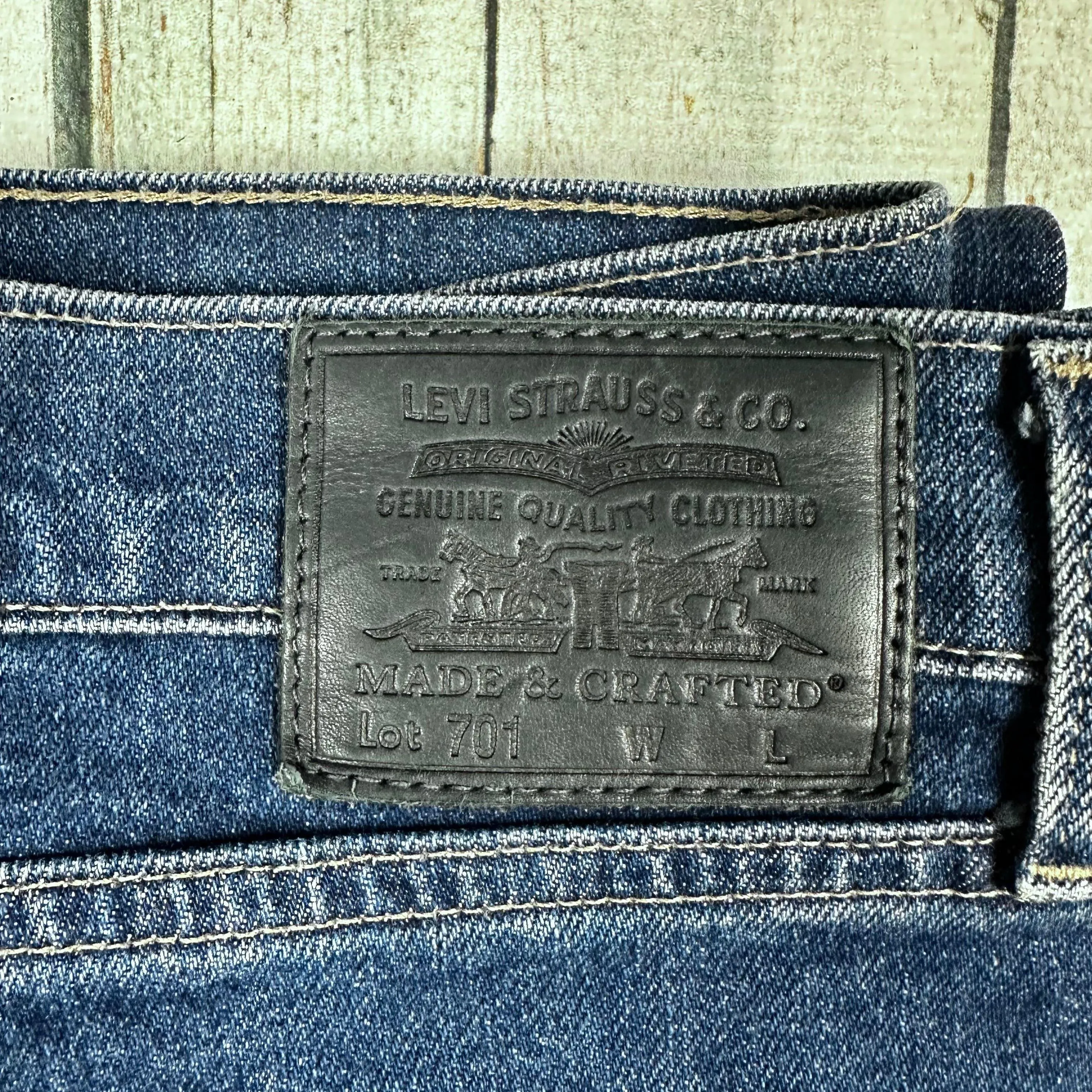 Levis 'Made & Crafted' Japanese Selvedge 710 Denim Jeans- Size 32/32