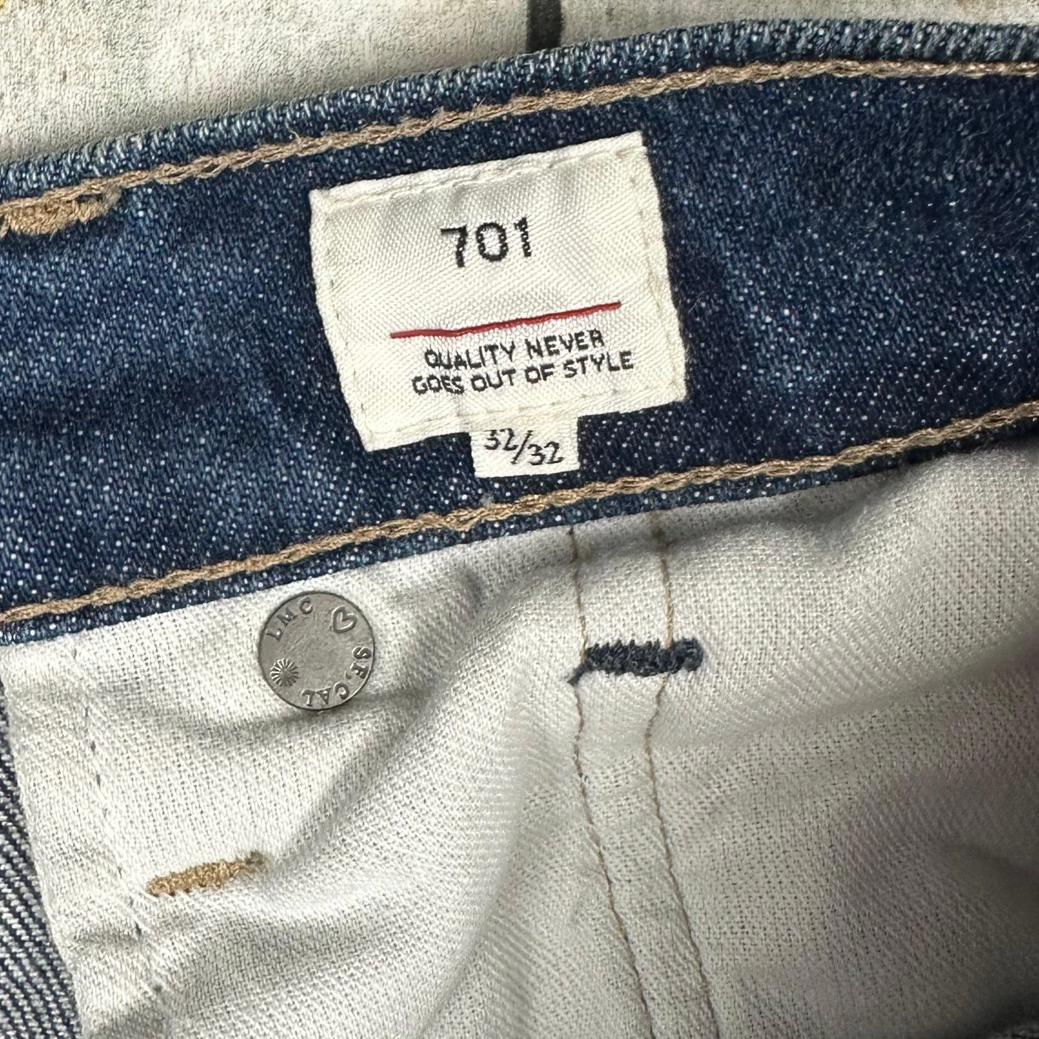 Levis 'Made & Crafted' Japanese Selvedge 710 Denim Jeans- Size 32/32