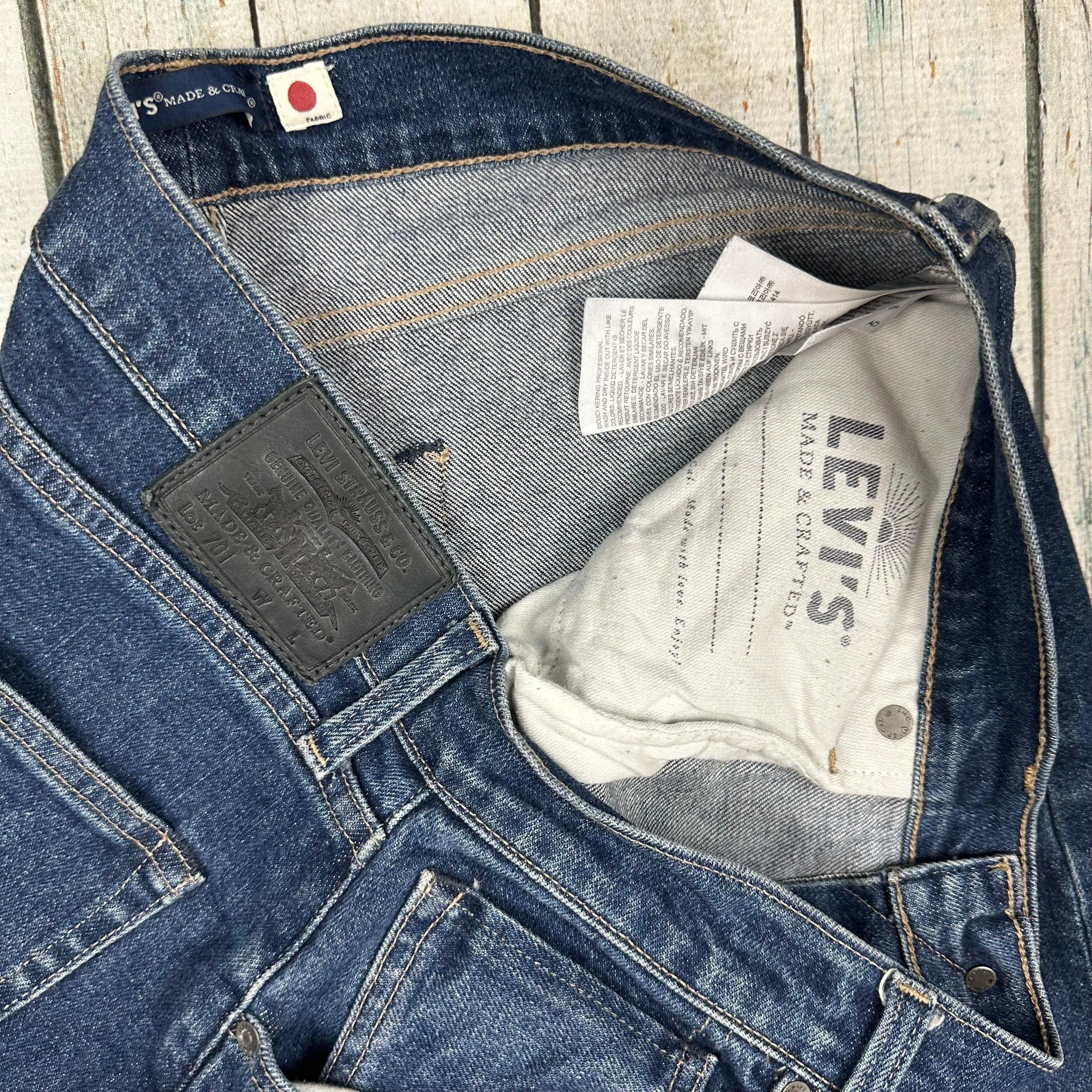 Levis 'Made & Crafted' Japanese Selvedge 710 Denim Jeans- Size 32/32
