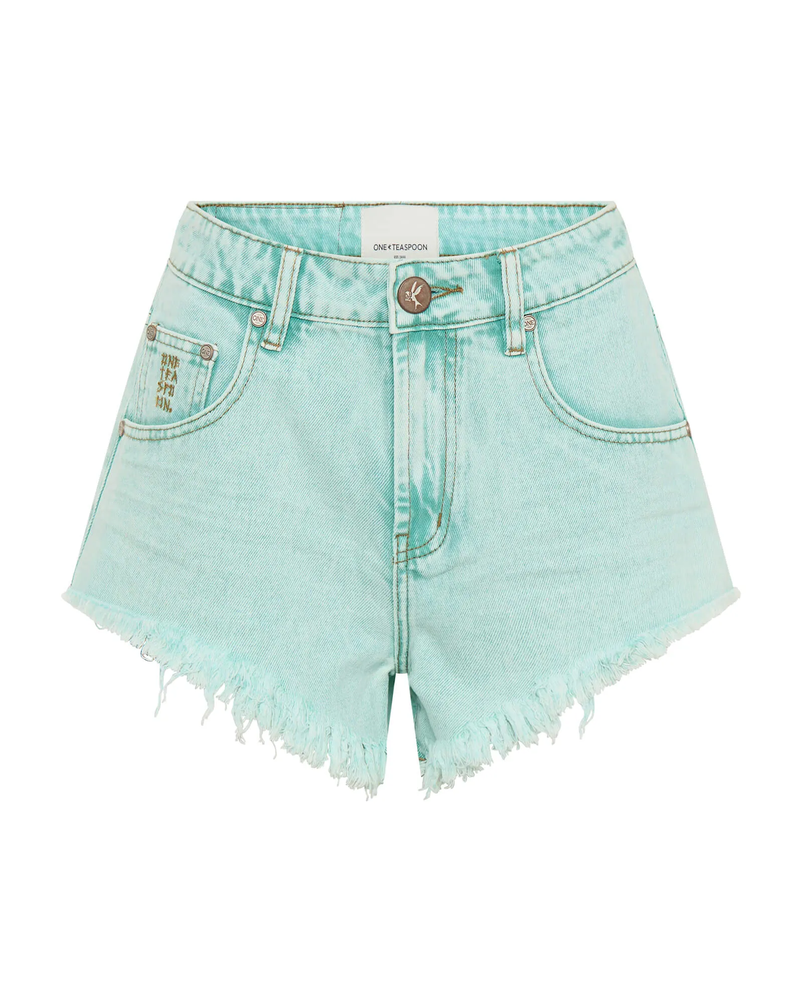 MINT RENEGADES HIGH WAIST DENIM SHORT | MINT