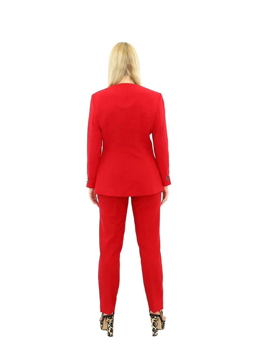 Red Stylish Business Suit